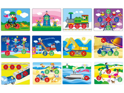 Рабочие карточки для набора "Шестеренки"