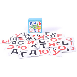 Набор магнитных карточек для составления слов (чёрные согласные)
