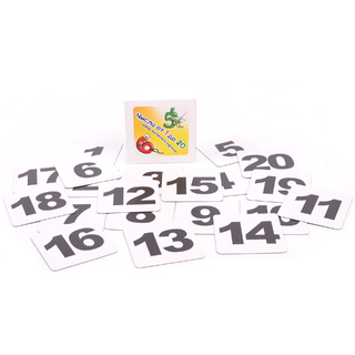 Набор магнитных карточек "Числа от 1 до 20" (фон белый)