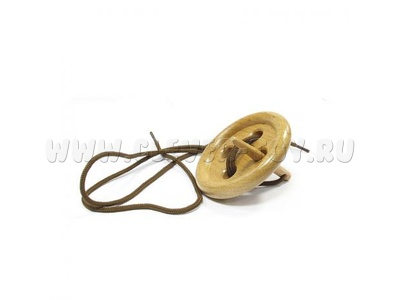 Большая пуговица со шнурком (шнуровка)